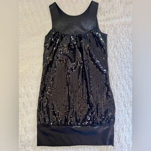 Lady Dutch Black Sequin Sleeveless Dress Size Small